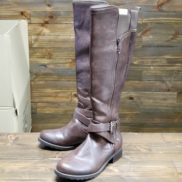 guess wide calf boots
